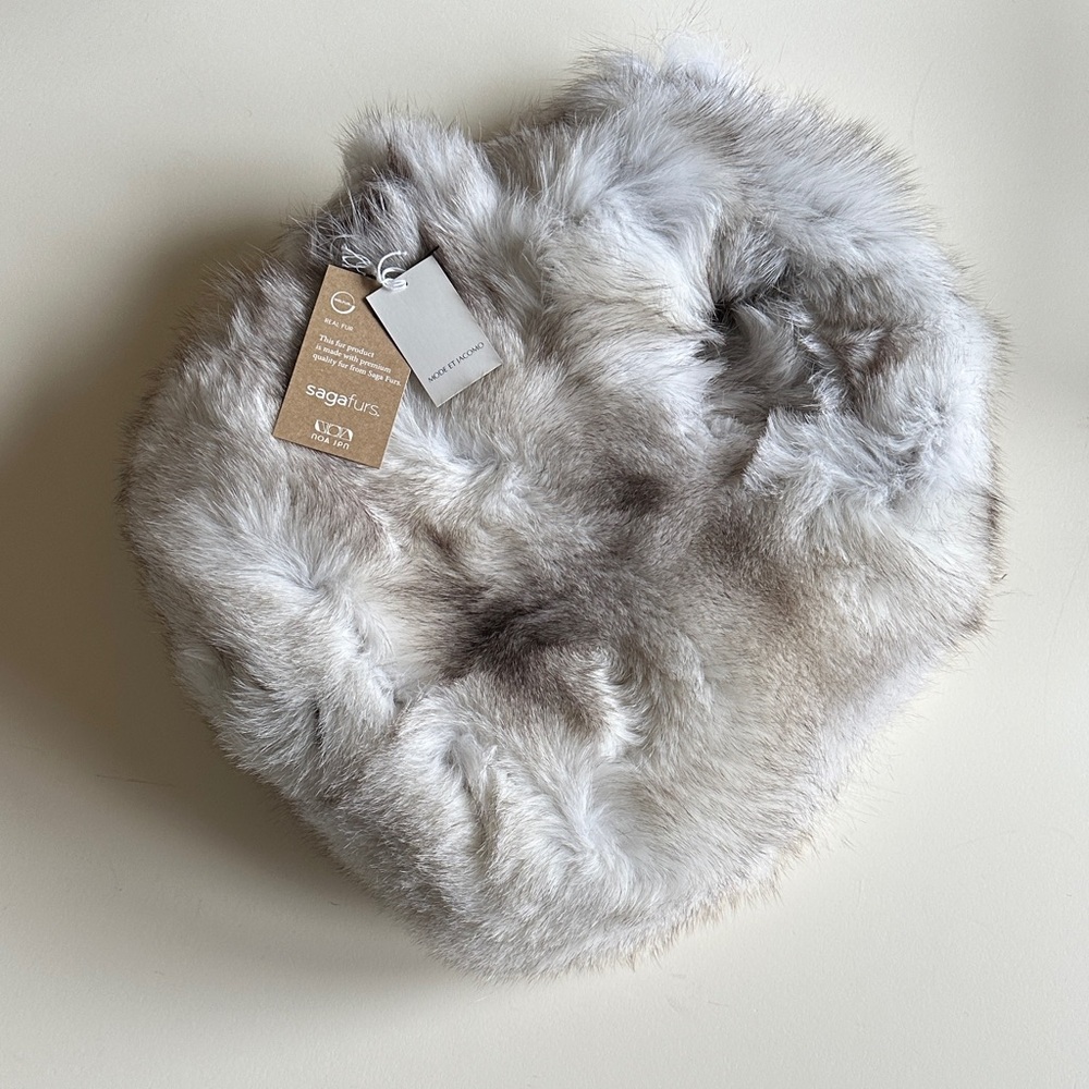 NWT Sagafurs real fur tote handbag